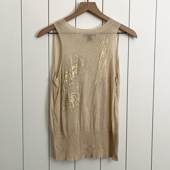 St. John Knit Metallic Sleeveless Tank - Picture 3 of 3